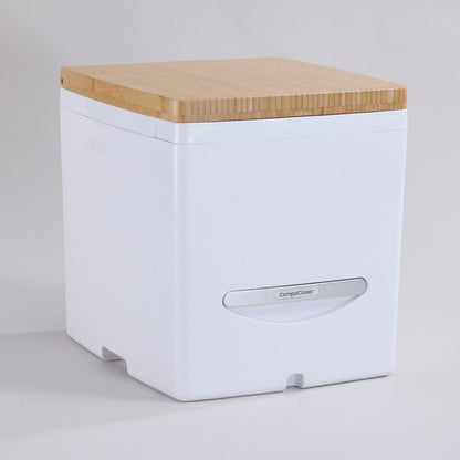 compocloset cuddy composting toilet with bamboo lid