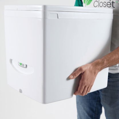 compocloset cuddy lite compost toilet with side handle easy to carry