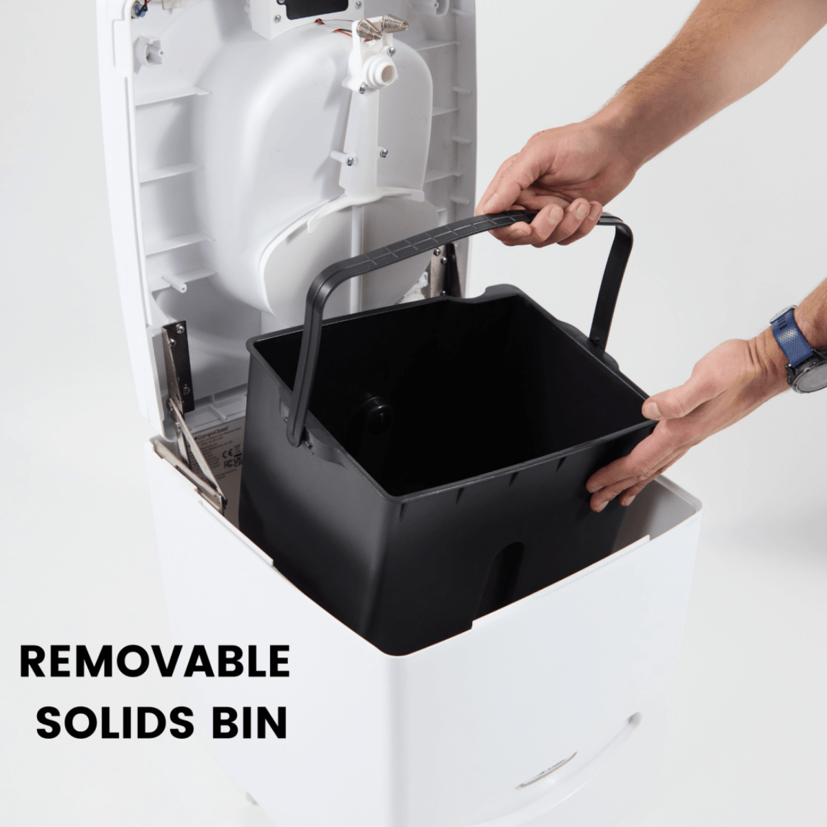 compocloset Cuddy removeable solids bin